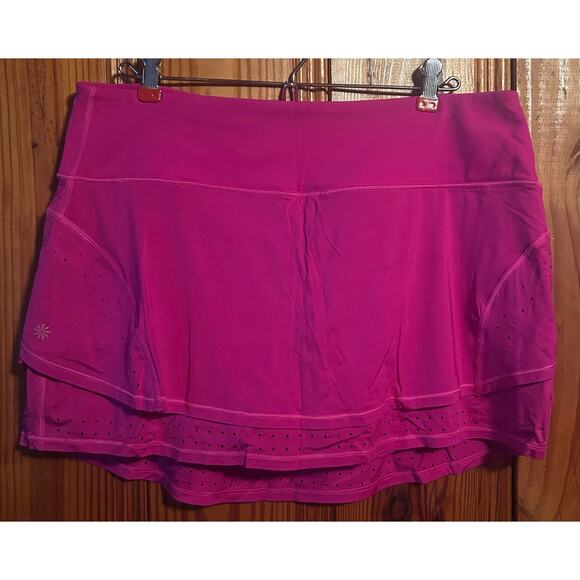 Athleta Stealth TruCool Skort Skirt Short Fuschia Pink size large - Picture 3 of 5